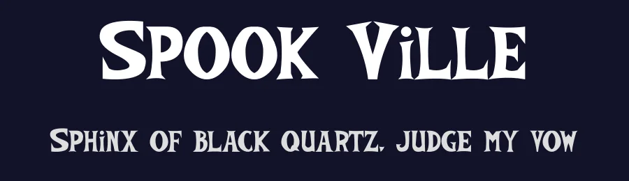 Spook Ville by Sahirul Rheza — Display Font — thumbnail 2