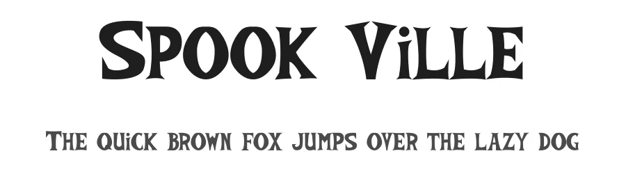 Spook Ville by Sahirul Rheza — Display Font