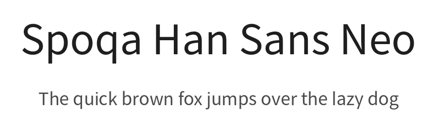 Spoqa Han Sans Neo by [Spoqa Han Sans Neo] Dong-huui Kim 김동휘 Younghwa Kang 강영화 Yujin Lee 이유진 [Noto Sans] Ryoko NISHIZUKA 西塚涼子 (kana & ideograp — Sans Serif Font