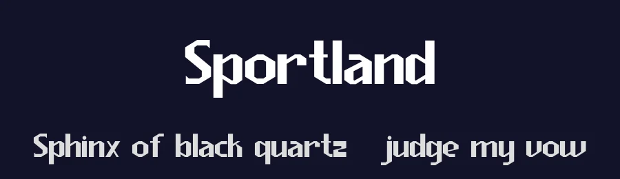 Sportland — Display Font — thumbnail 2