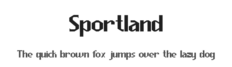 Sportland — Display Font