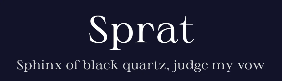 Sprat by Ethan Nakache — Serif Font — thumbnail 2
