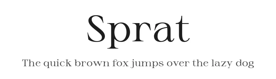 Sprat by Ethan Nakache — Serif Font