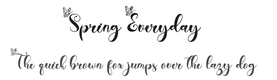 Spring Everyday by Yoga Letter 2023 (Isroni Yoga Prasetya) — Script Handwritten Font