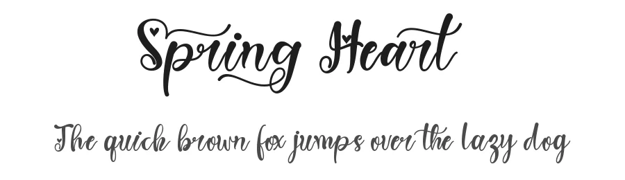 Spring Heart by Yogaletter 2021 (Isroni Yoga Prasetya) — Script Handwritten Font