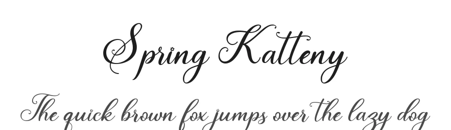 Spring Katteny by Yoga Letter 2026 (Isroni Yoga Prasetya) — Script Handwritten Font