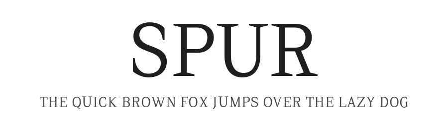 Spur by Justin Penner — Serif Font