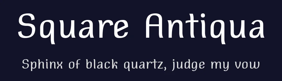 Square Antiqua — Sans Serif Font — thumbnail 2