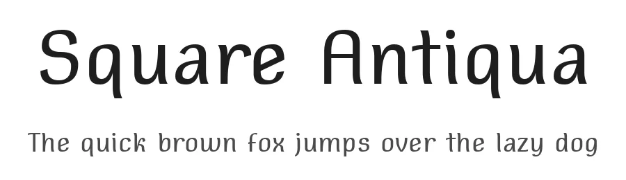 Square Antiqua — Sans Serif Font