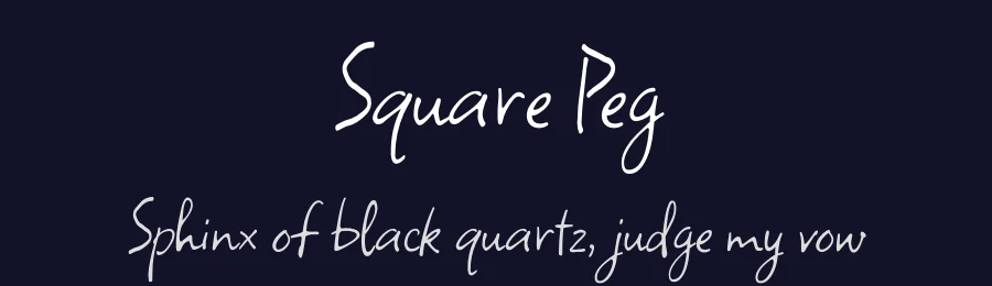 Square Peg by Robert E. Leuschke — Script Handwritten Font — thumbnail 2