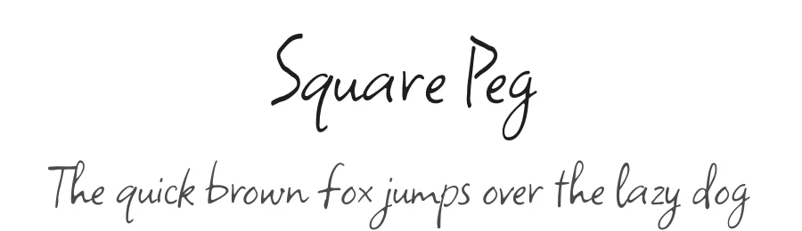 Square Peg by Robert E. Leuschke — Script Handwritten Font