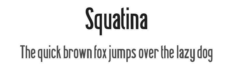 Squatina — Sans Serif Font