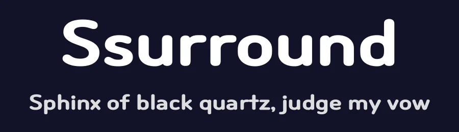 Ssurround by Cafe24 thkim, hmlim, mnelim, nhlee, sslee, sskim, smlim, yjkim, sdjeong, hskwak & 4IRTF — Sans Serif Font — thumbnail 2