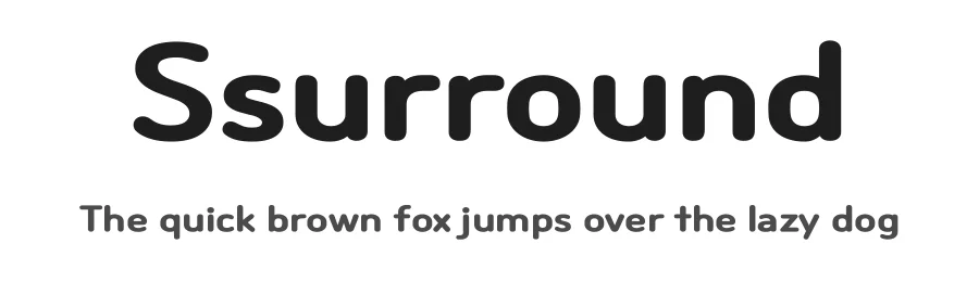 Ssurround by Cafe24 thkim, hmlim, mnelim, nhlee, sslee, sskim, smlim, yjkim, sdjeong, hskwak & 4IRTF — Sans Serif Font