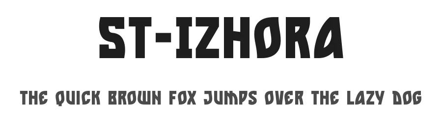 ST-Izhora by Alexander "STAN" Shimanov — Display Font