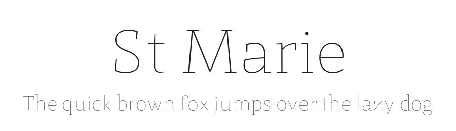 St Marie by Sascha Timplan — Slab Serif Font