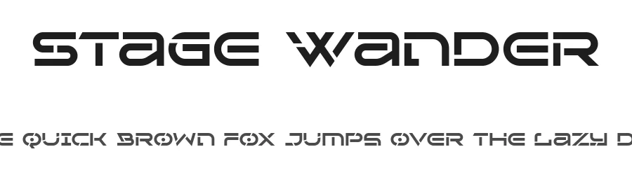 Stage Wander by Ahmad Ramzi Fahruddin — Display Font