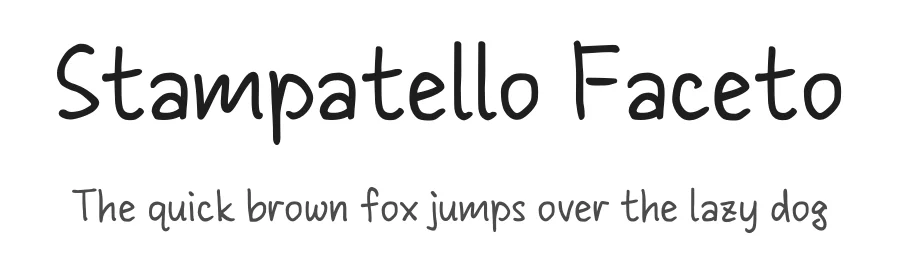 Stampatello Faceto — Script Handwritten Font