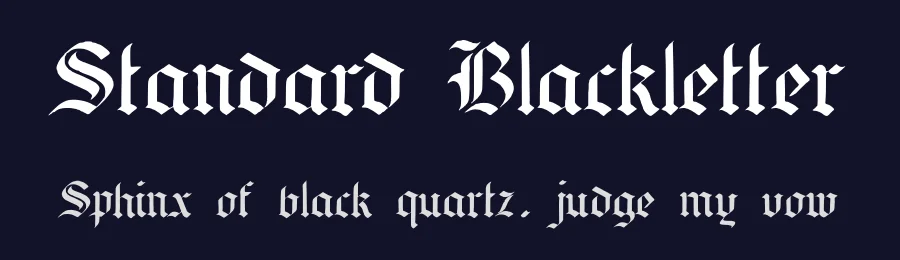 Standard Blackletter — Script Handwritten Font — thumbnail 2