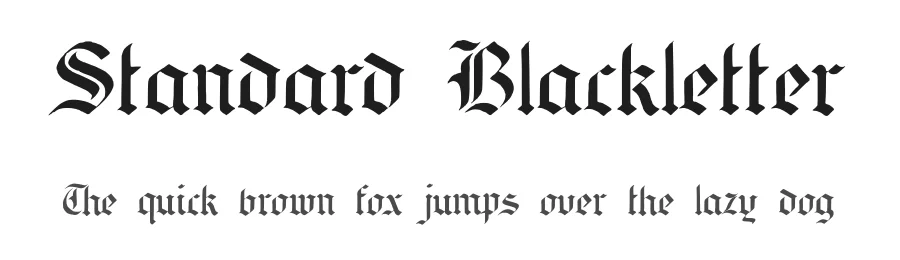 Standard Blackletter — Script Handwritten Font
