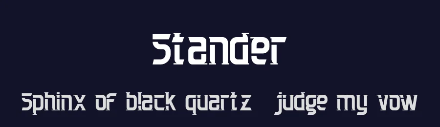 Stander — Display Font — thumbnail 2