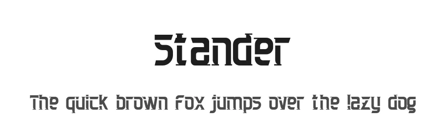 Stander — Display Font