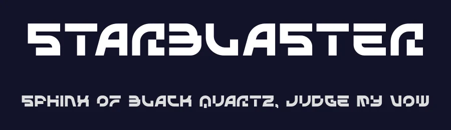 Starblaster by Sahirul Iman, Semarang, alexatype — Display Font — thumbnail 2