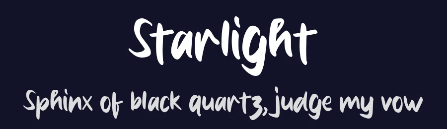 Starlight by MJType (Muhamad Junaid) www.mjtype.com — Script Handwritten Font — thumbnail 2