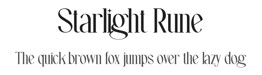 Starlight Rune by Heloyud โ Serif Font