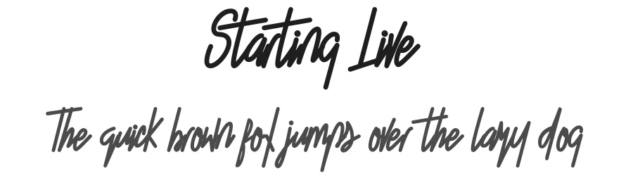 Starting Live by Mozyen Studio — Script Handwritten Font