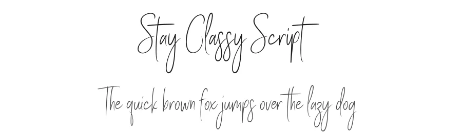 Stay Classy Script by Solidtype β Script Handwritten Font