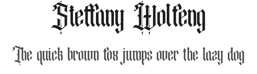 Steffany Wolfeng by Virgiawan listanto — Display Font