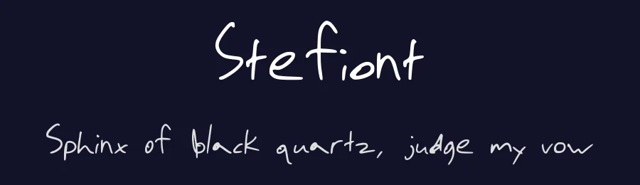 Stefiont by Stefior — Script Handwritten Font — thumbnail 2