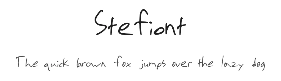 Stefiont by Stefior — Script Handwritten Font
