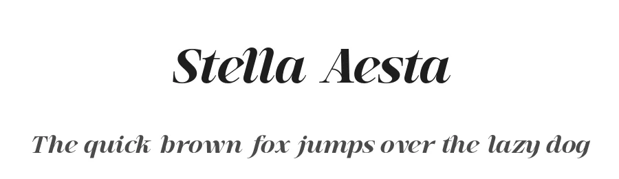 Stella Aesta by Hazzhim Rhurfata โ Serif Font
