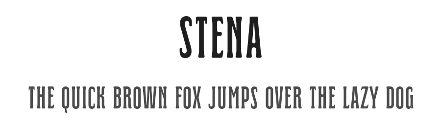 Stena by George Triantafyllakos — Serif Font
