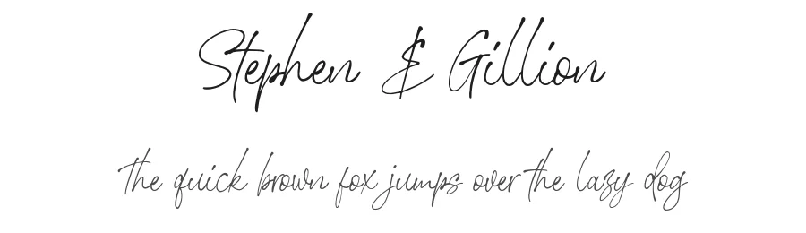 Stephen & Gillion by Sarid Ezra — Script Handwritten Font