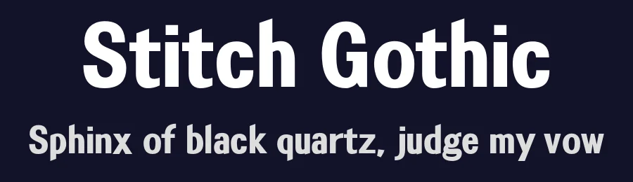 Stitch Gothic — Sans Serif Font — thumbnail 2