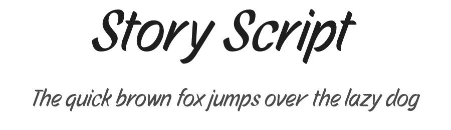 Story Script — Script Handwritten Font