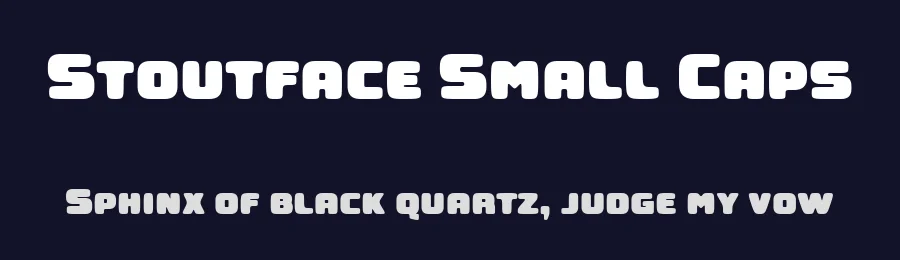 Stoutface Small Caps by Fernando Haro — Sans Serif Font — thumbnail 2