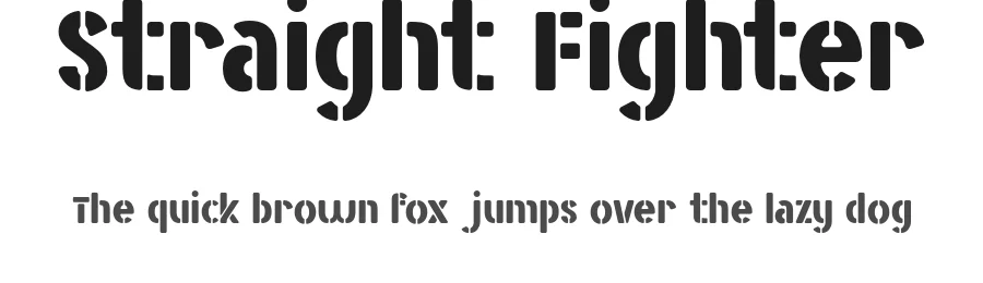 Straight Fighter by Ahmad Ramzi Fahruddin — Display Font