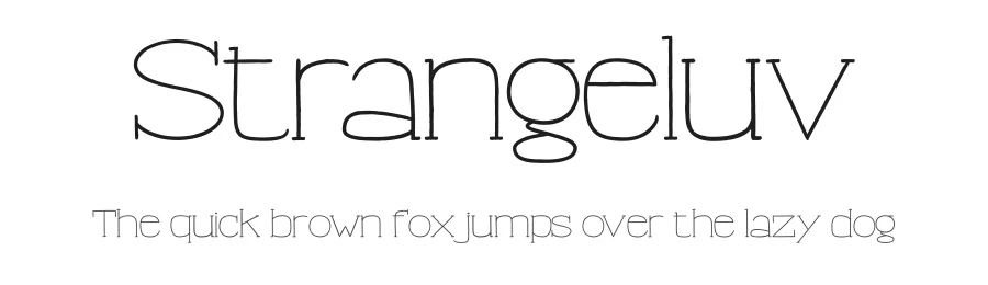 Strangeluv — Slab Serif Font
