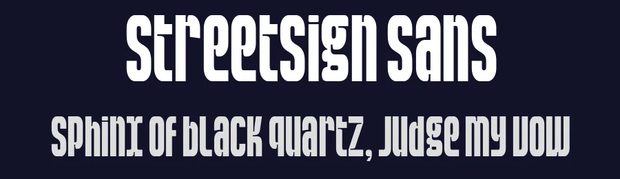 StreetSign Sans — Sans Serif Font — thumbnail 2