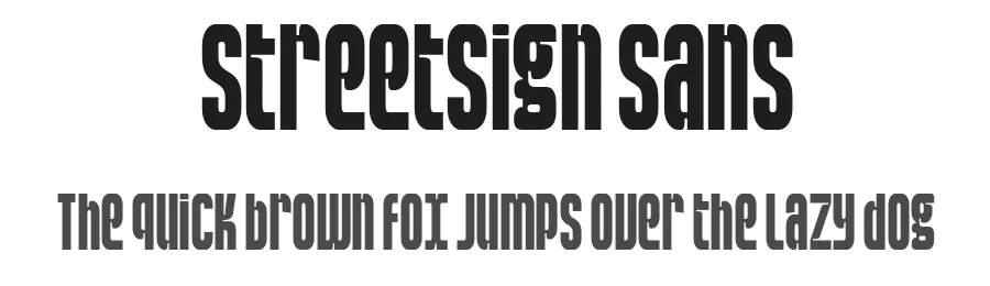StreetSign Sans — Sans Serif Font