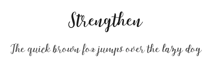 Strengthen by AreaType — Script Handwritten Font