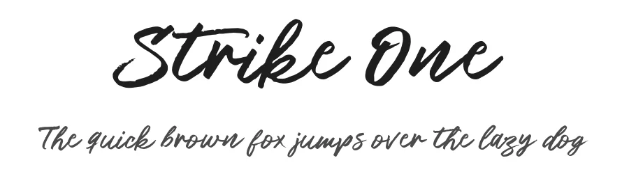 Strike One by @zamroni_agus — Script Handwritten Font