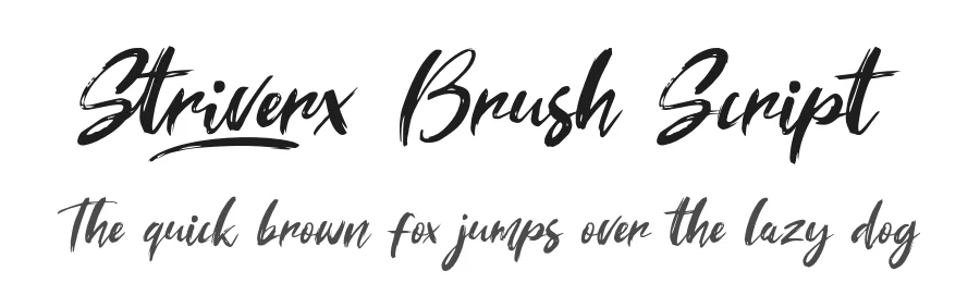 Striverx Brush Script by Khurasan — Script Handwritten Font