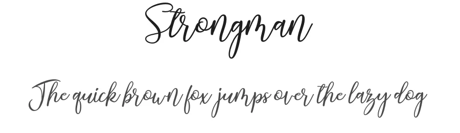 Strongman by Area Type — Script Handwritten Font