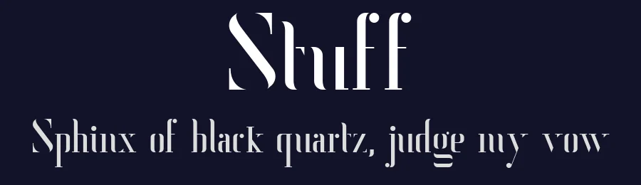 Stuff — Display Font — thumbnail 2