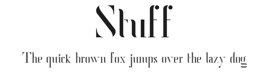 Stuff — Display Font
